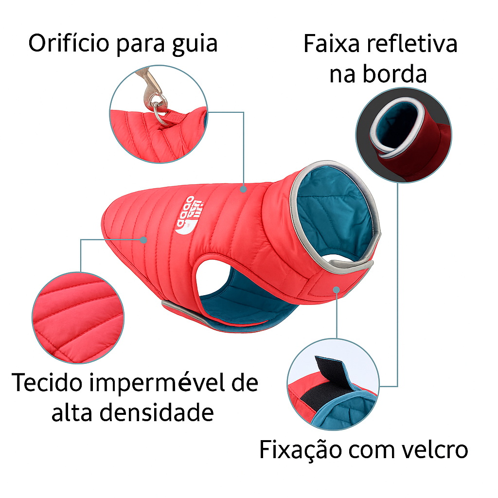 Casaco Dupla Face para Cães | Quentinho e Estiloso