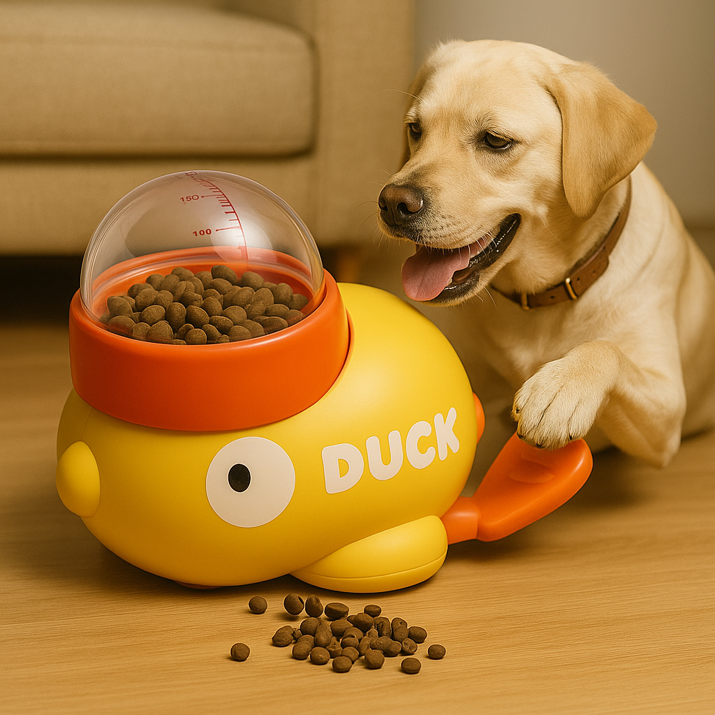 Brinquedo Automático Pet Pato – Treino e Porção Ideal