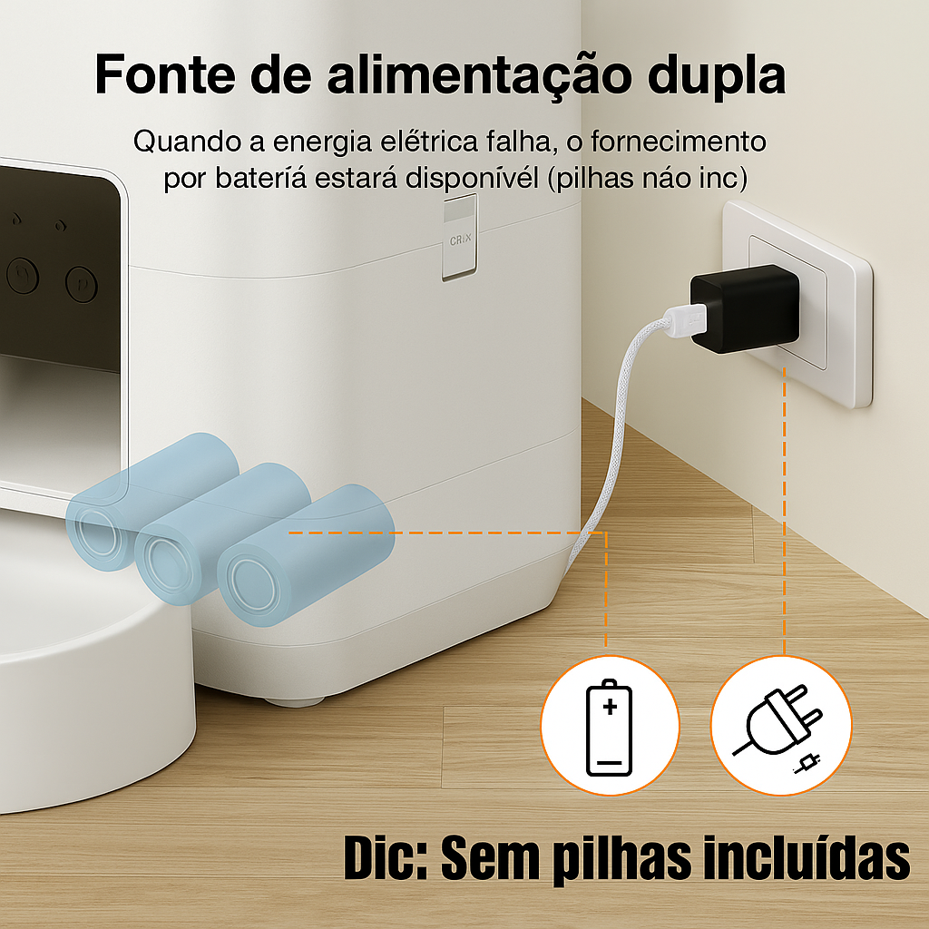 Alimentador Automático Pet Wi-Fi 3,5L com App e Timer