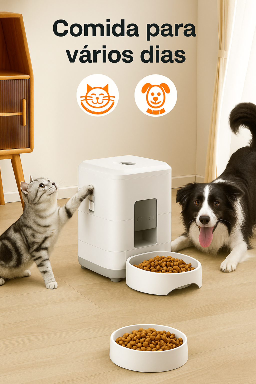 Alimentador Automático Pet Wi-Fi 3,5L com App e Timer