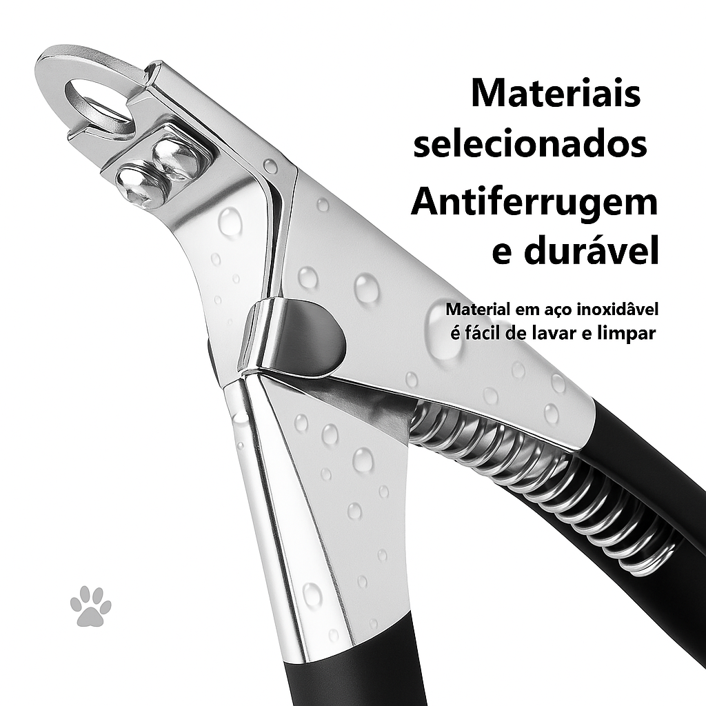 Tesoura de Unha Pet Inox + Lixa – Precisa e Confortável