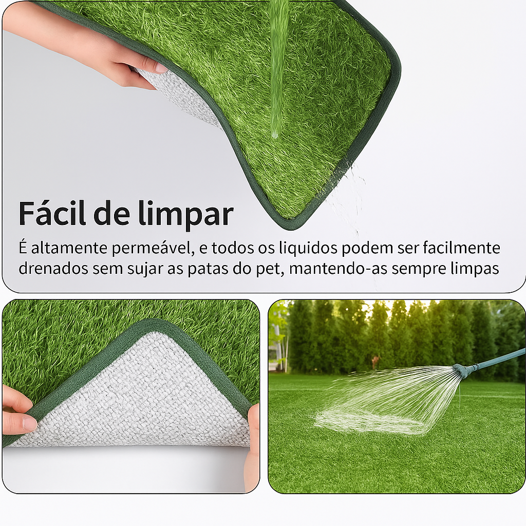 Tapete Gramado Reutilizável para Cães – Higiene e Treinamento