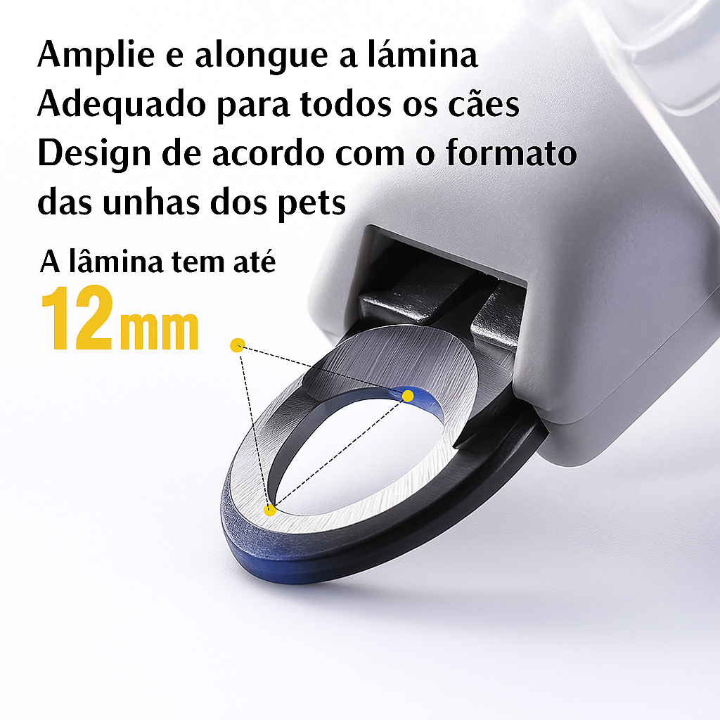 Aparador de Unhas para Pets com LED e Corte Seguro - Cães e Gatos