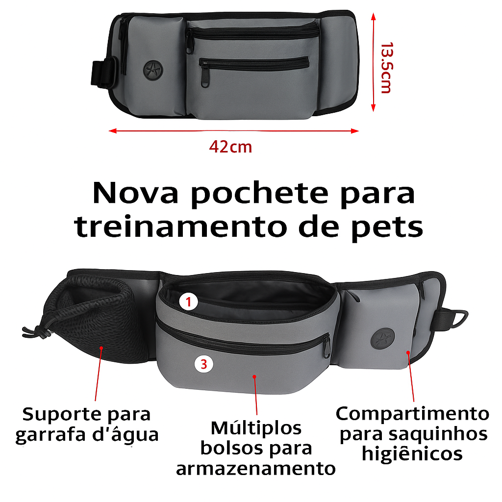 Bolsa de Treinamento para Cães com Vários Compartimentos
