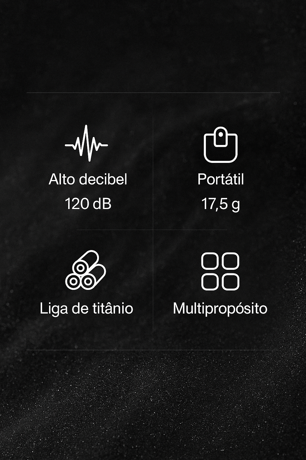 Apito Duplo de Titânio p/ Treinamento e Obediência Pet