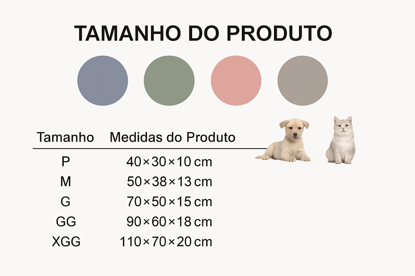 Cama Grande e Confortável para Cães e Gatos – Lavável e Quente