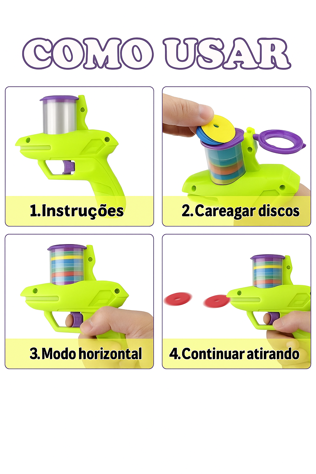 Lançador Nabo Pet com Discos | Brinquedo Interativo Gato