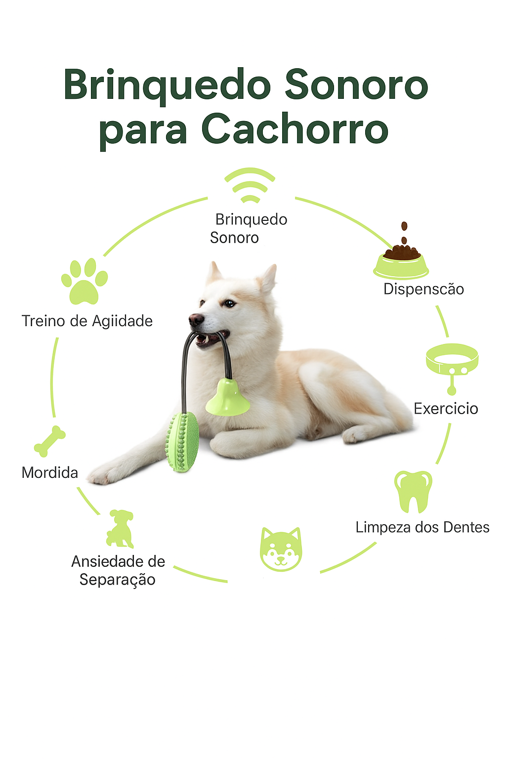 Bola Mordedor com Corda e Ventosa – Limpeza e Diversão