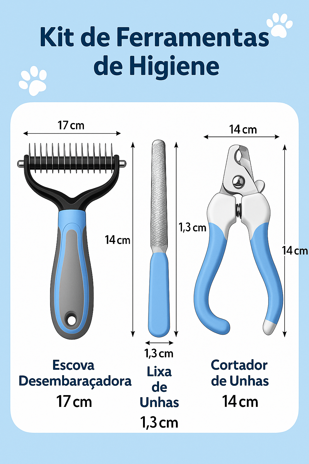Escova Dupla Face para Remoção de Pelos – Reduz Nós e Bolas de Pelo
