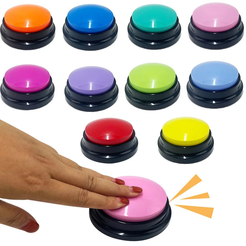 Botão Falante Interativo para Pets | Brinquedo Portátil