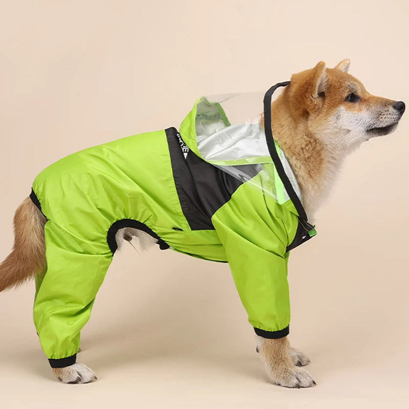 Roupinha Impermeável para Cachorro com Capuz | The Dog Face