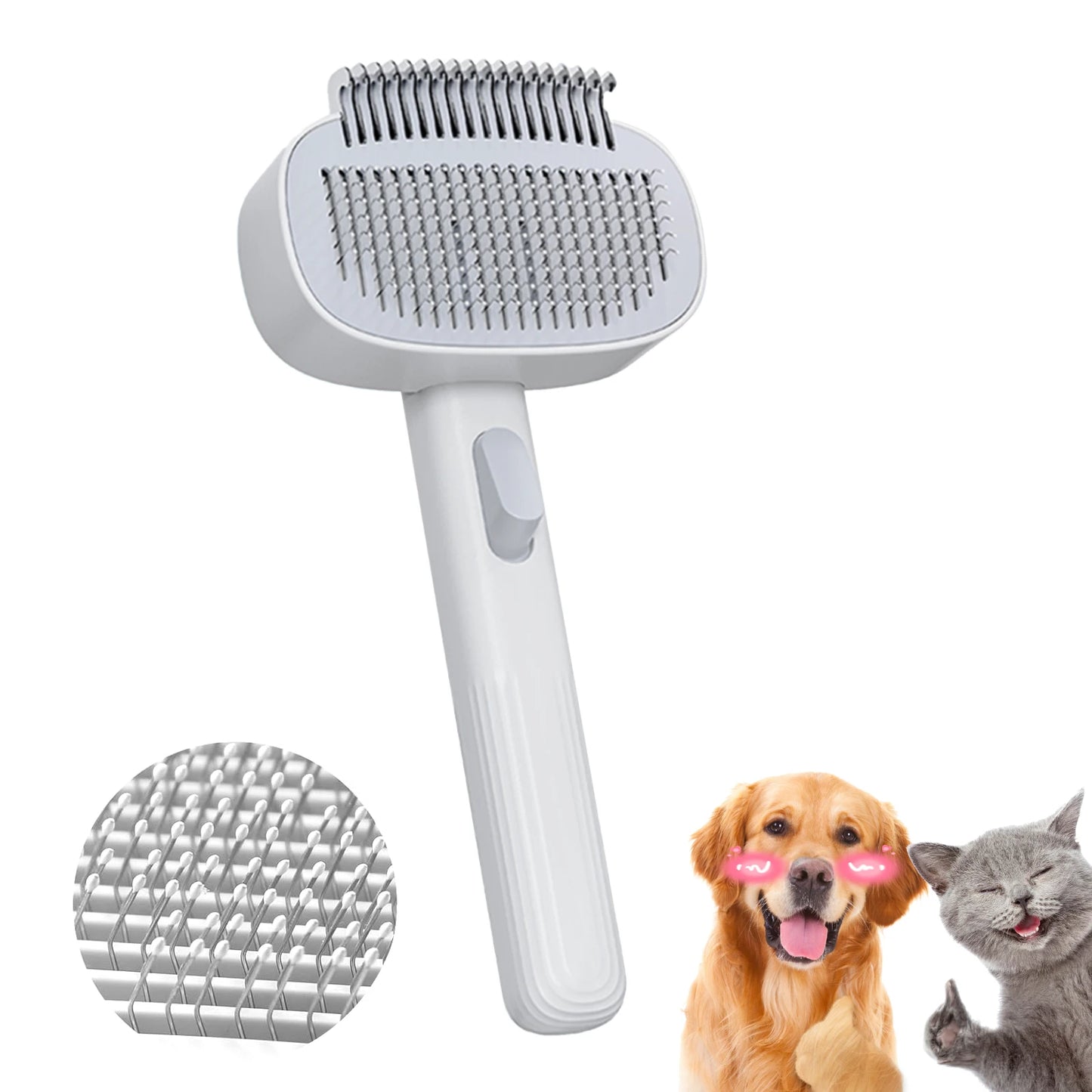 Escova Pet Newpet Autolimpante p/ Cães e Gatos
