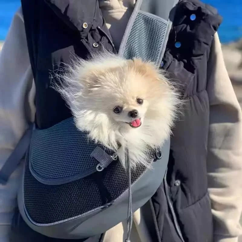 Mochila Sling Pet Portátil – Conforto e Segurança na Viagem