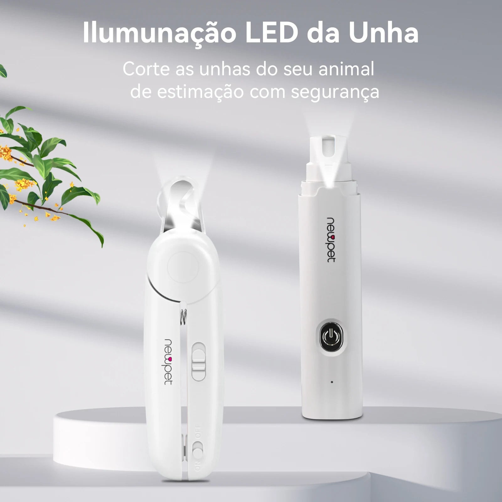 Moedor de Unhas Recarregável USB para Cães e Gatos 2 em 1