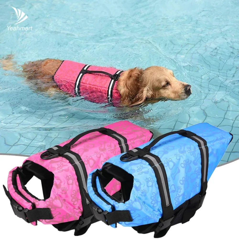 Colete Salva-Vidas para Cães com Alça, Refletivo e Ajustável