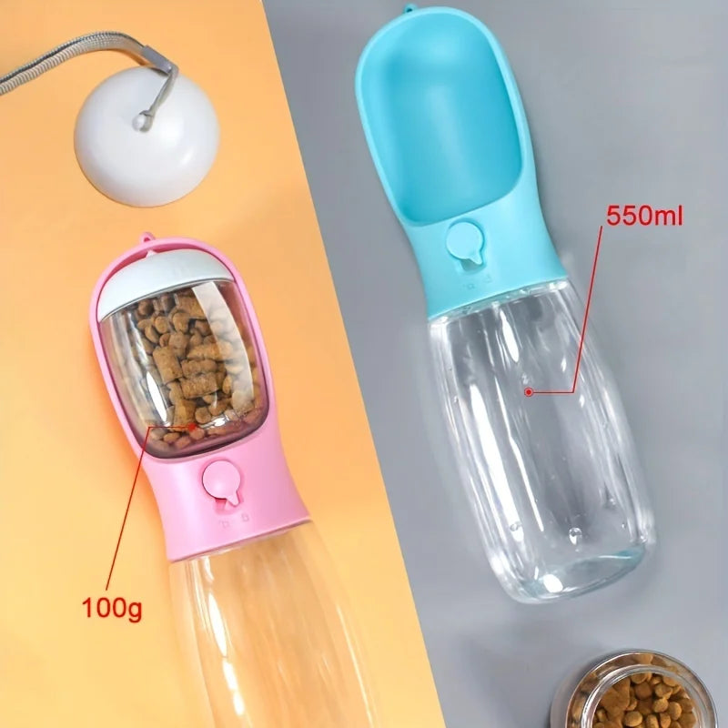 Garrafa 2 em 1 para Pets | Água e Ração Portátil