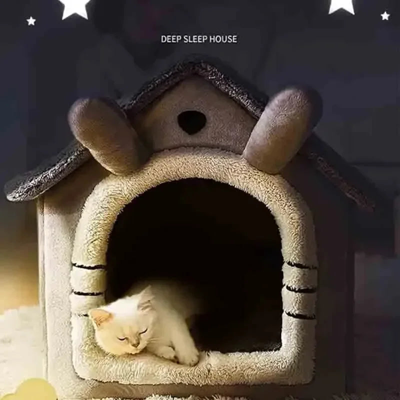 Cama Quente para Cães e Gatos | Almofada Removível Lavável