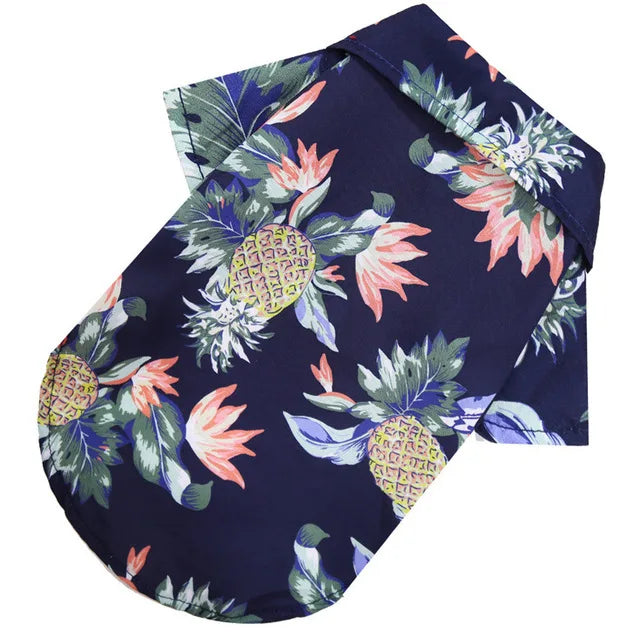 Camiseta Havaiana para Cães Pequenos | Estilo Praia e Antialérgica