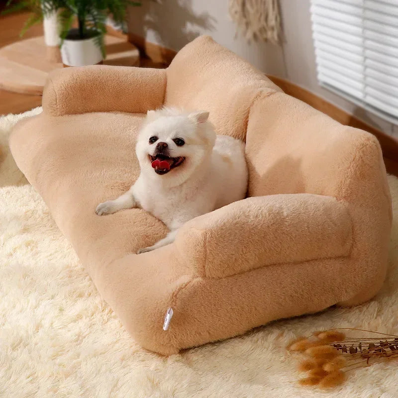 Cama Quente para Gatos e Cães | Sofá Pelúcia Confortável