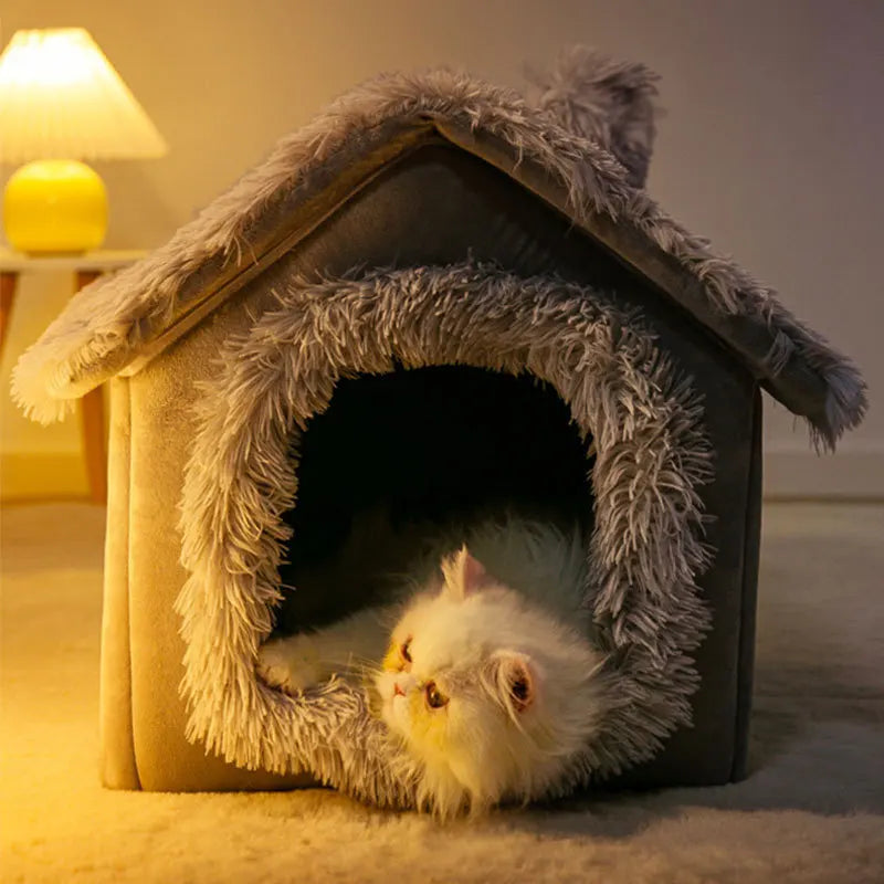 Casinha Macio para Cães – Cama Quente, Removível e Confortável