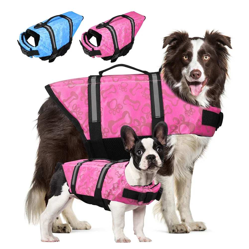 Colete Salva-Vidas para Cães com Alça, Refletivo e Ajustável