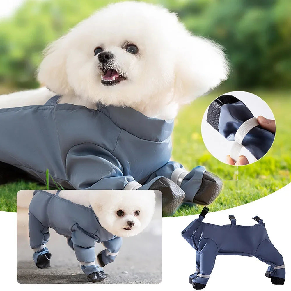 Botas Impermeáveis Antiderrapantes para Cães – Fácil de Vestir