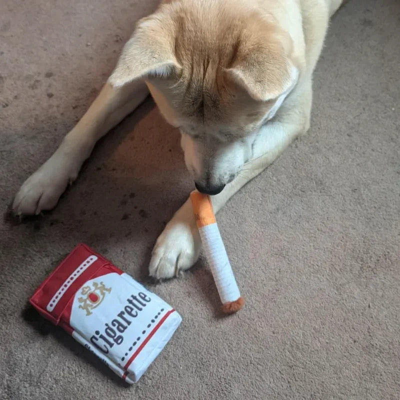 Brinquedo Interativo de Pelúcia Cigarro para Pets – Resistente