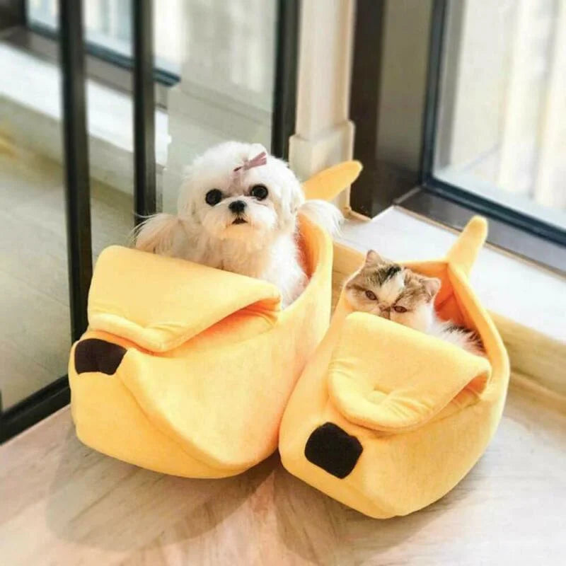 Cama Banana para Gatos e Cães | Divertida, Aconchegante