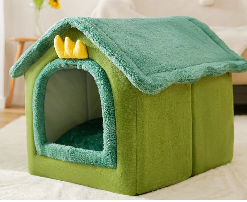 Casinha Macio para Cães – Cama Quente, Removível e Confortável
