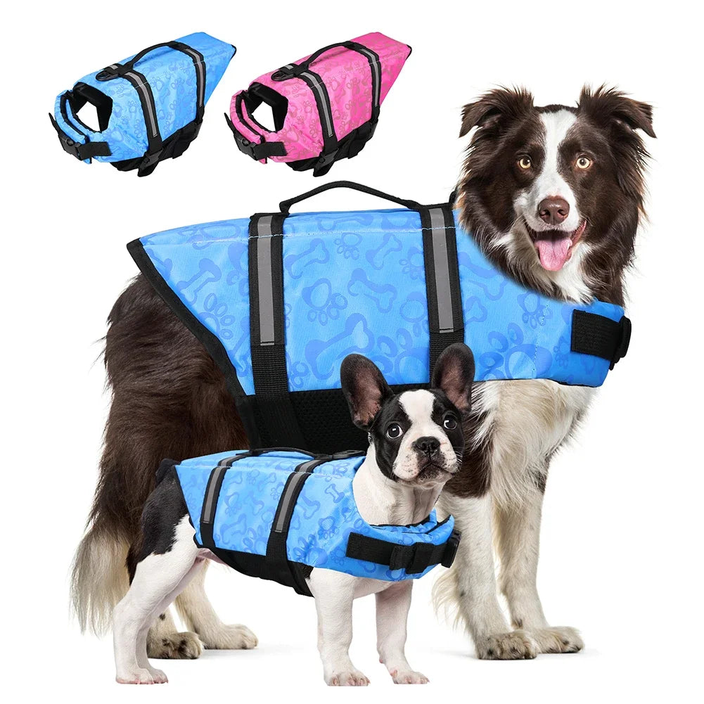 Colete Salva-Vidas para Cães com Alça, Refletivo e Ajustável