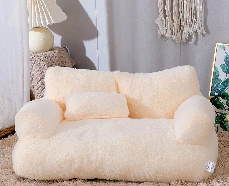 Cama Quente para Gatos e Cães | Sofá Pelúcia Confortável
