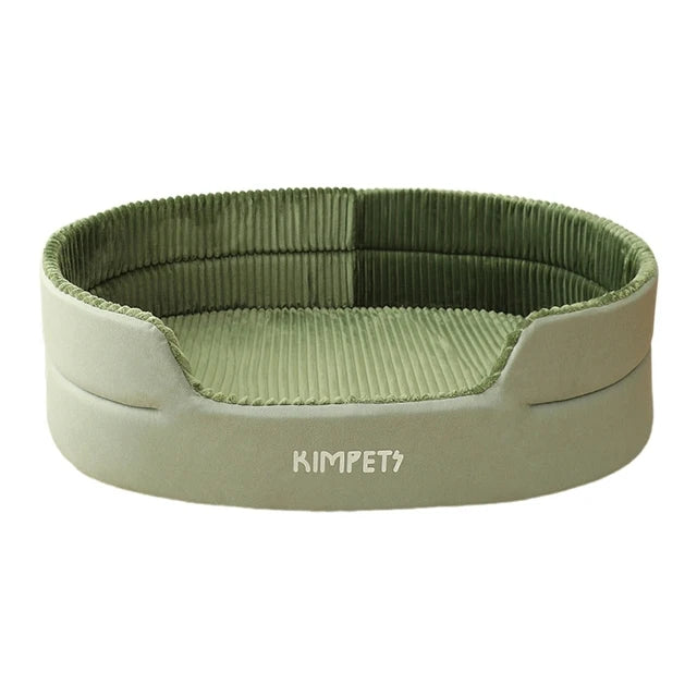 Cama Ergonômica de Pelúcia para Cães - Conforto 4 Estações