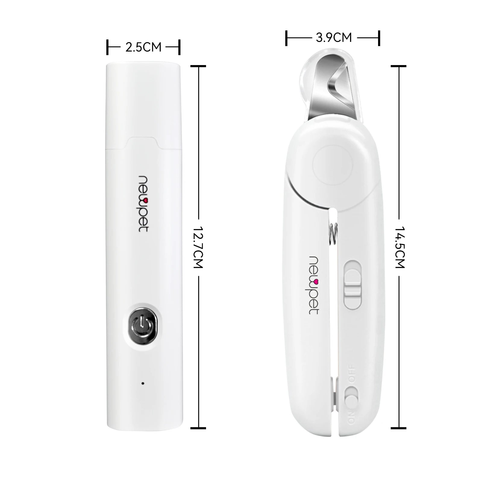 Moedor de Unhas Recarregável USB para Cães e Gatos 2 em 1