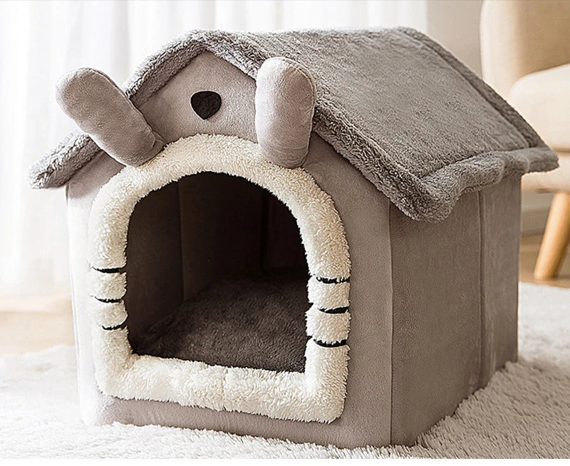 Casinha Macio para Cães – Cama Quente, Removível e Confortável