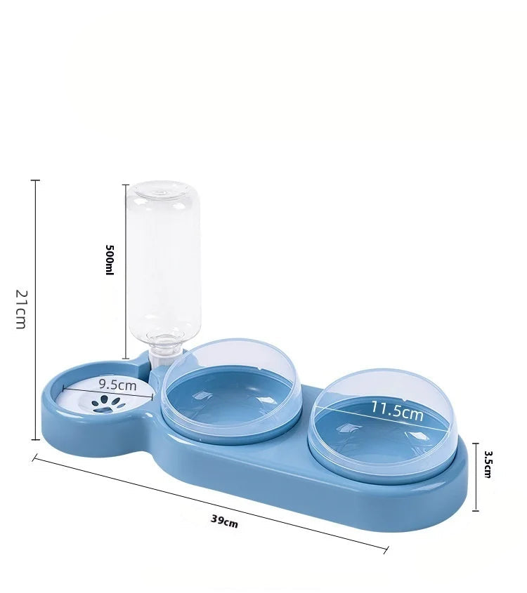 Tigela 3 em 1 com Bebedouro Automático para Cães e Gatos