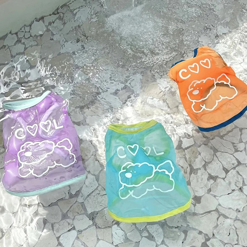 Colete Fresco p/ Cães – Sem Mangas e Proteção Solar UV