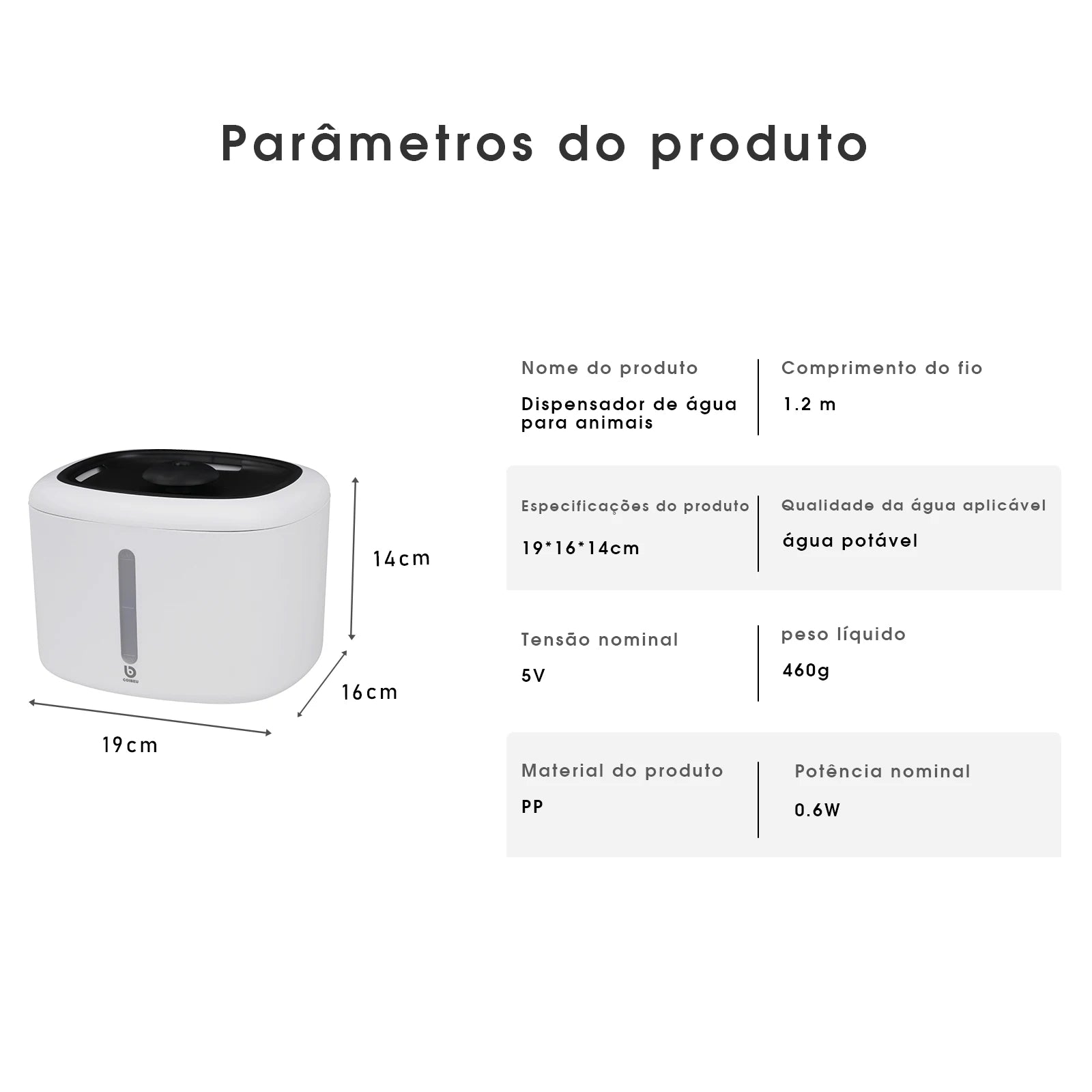 Bebedouro para Cachorro e Gatos com Circulação de Água e Economia