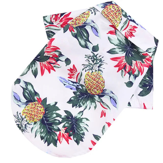 Camiseta Havaiana para Cães Pequenos | Estilo Praia e Antialérgica
