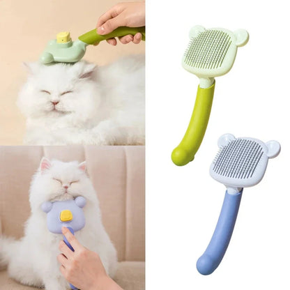 Escova Massageadora para Cães e Gatos | Removedora de Pelos e Limpeza Fácil