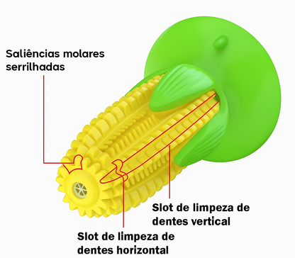Milho Mordedor com Ventosa para Cães | Antiestresse