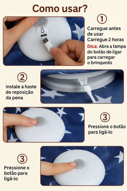 Brinquedo Interativo para Gatos com Penas e Sons