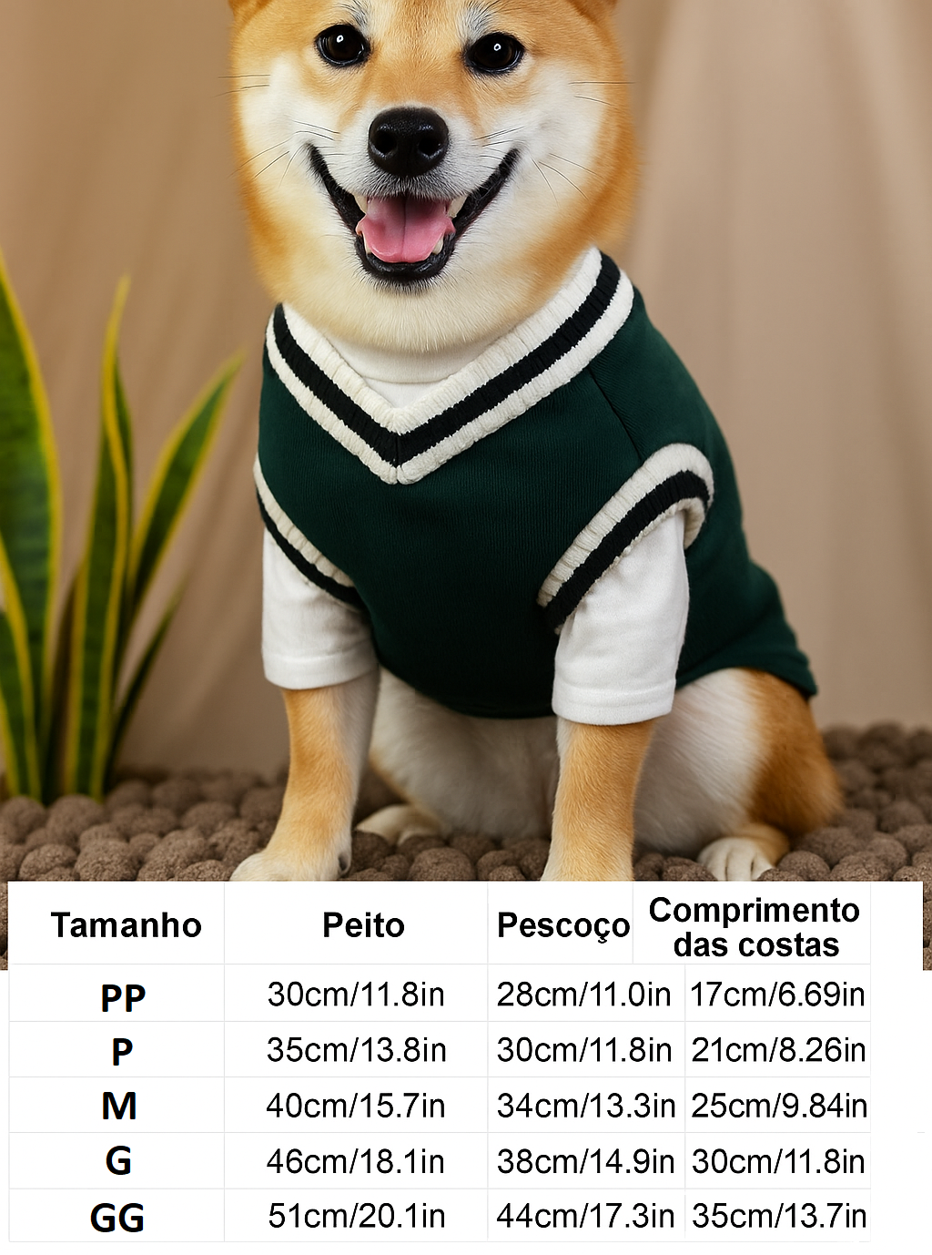 Suéter Pet Estilo Universitário | Quentinho e Charmoso