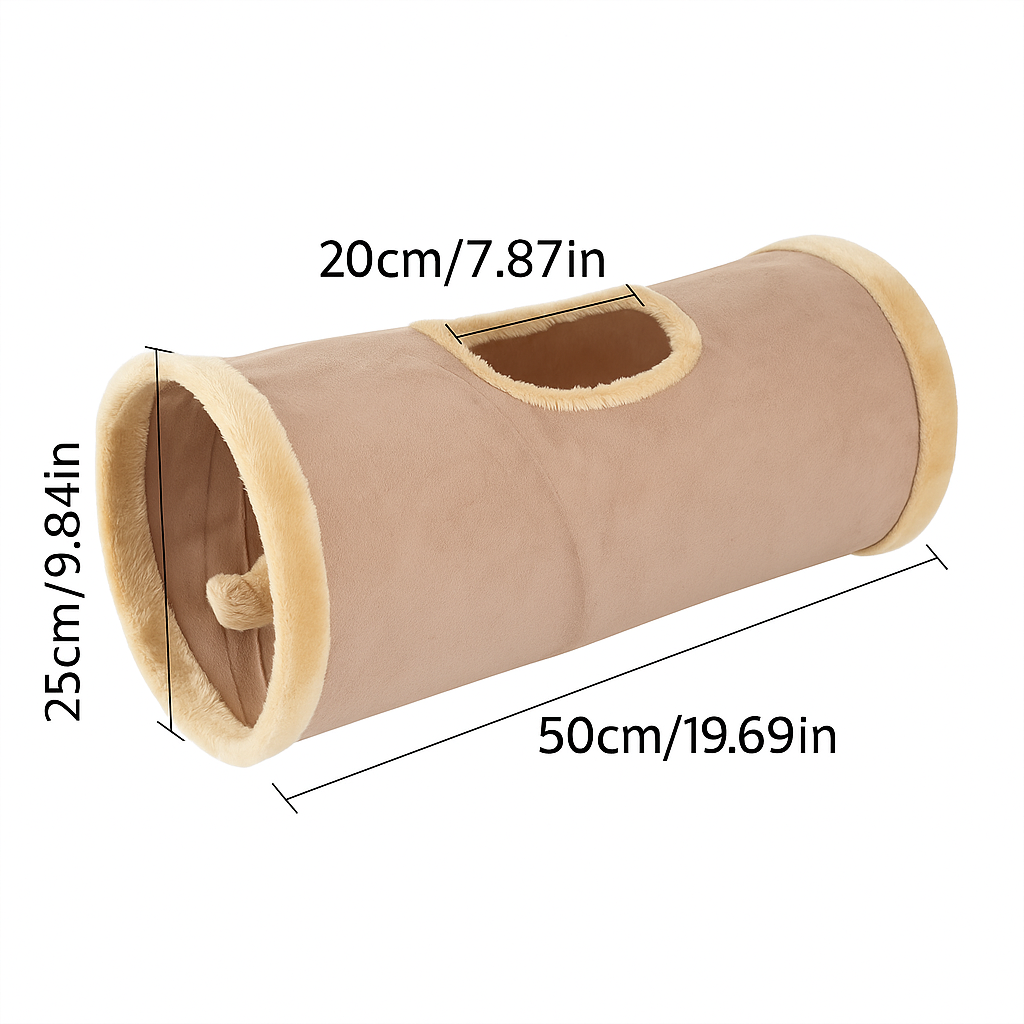 Túnel Interativo para Gatos | Dobrável e Portátil
