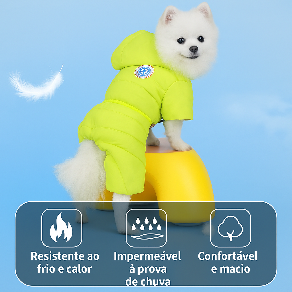 Colete Quente para Cachorro | Outono/Inverno | Ajuste Confortável e Estilo