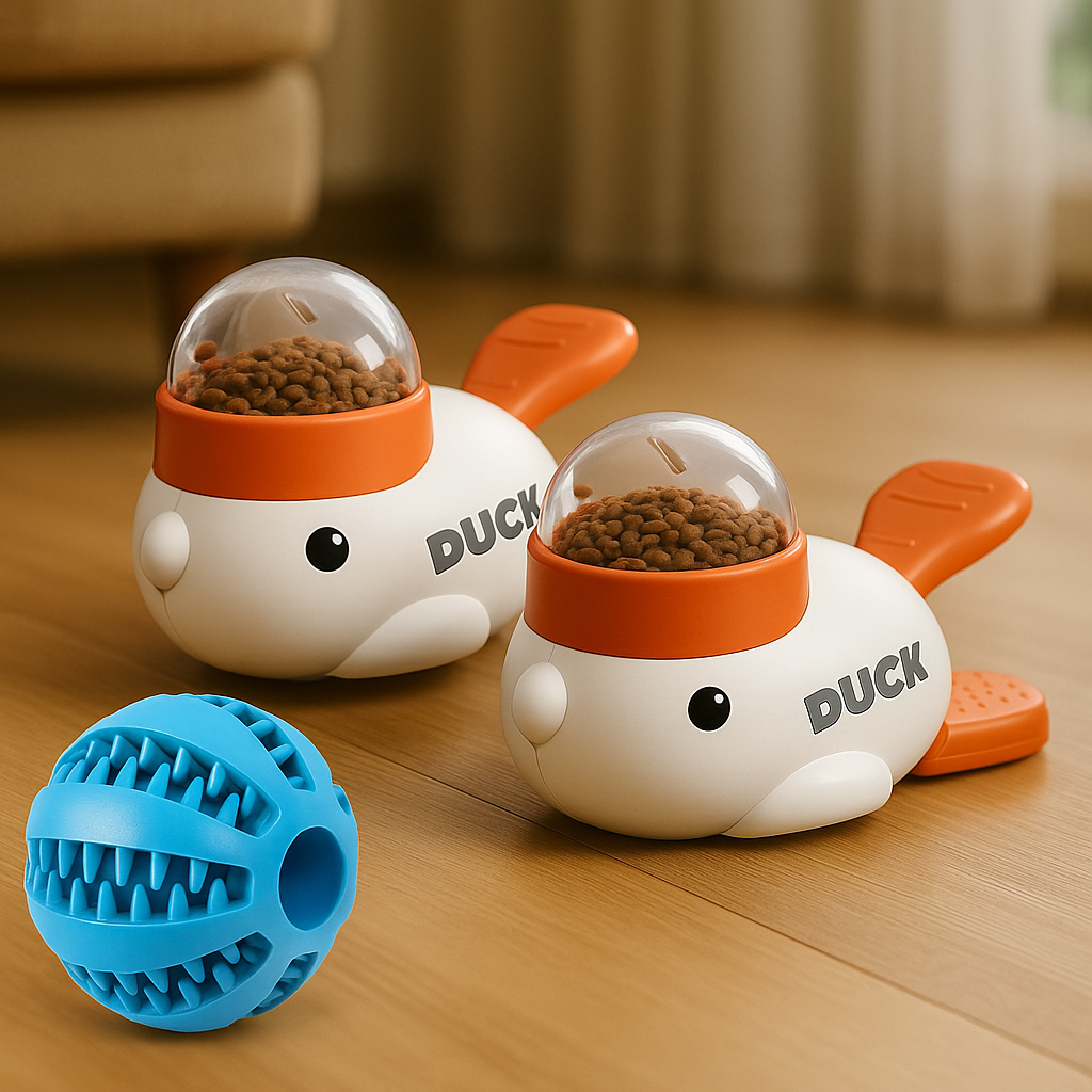 Brinquedo Automático Pet Pato – Treino e Porção Ideal