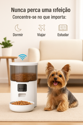 Alimentador Automático Pet 4L Wi-Fi com Timer e Voz