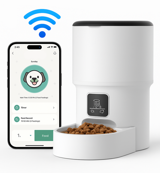 Alimentador Automático para Gatos e Cães 4L Wi-Fi Inteligente