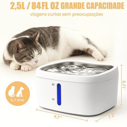 Fonte de Água Automática para pet 2,5L com Controle via App