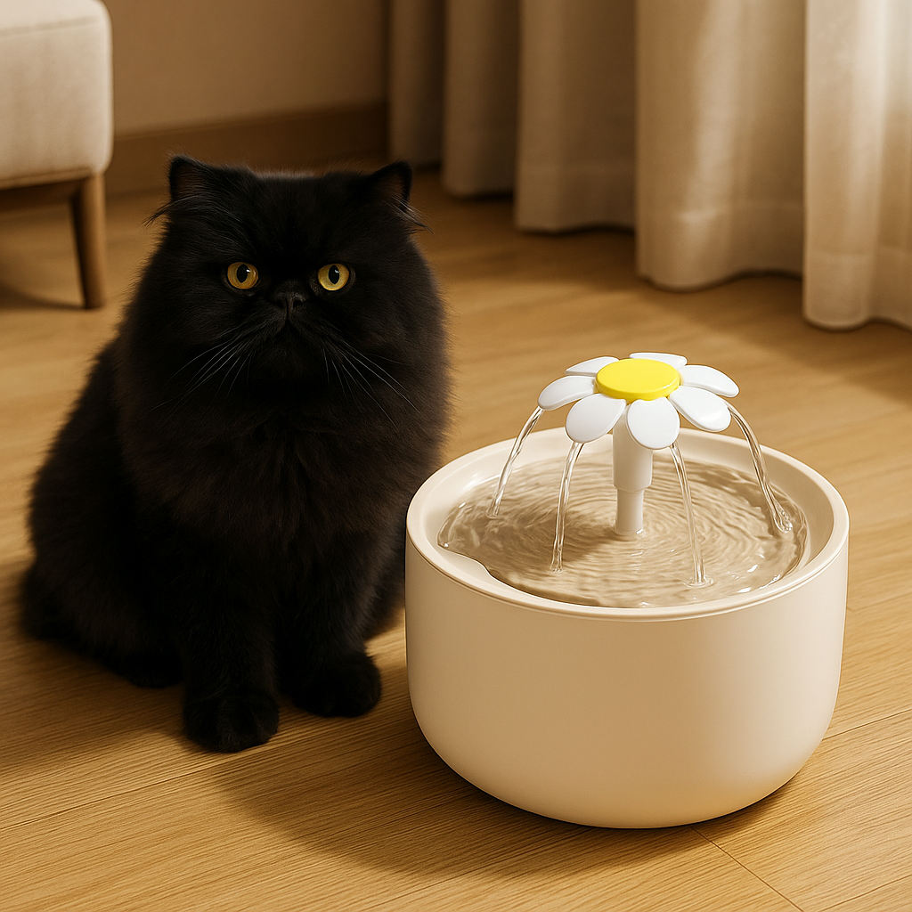 Fonte de Água Elétrica Silenciosa 1L para Cães e Gatos - Filtragem Eficiente