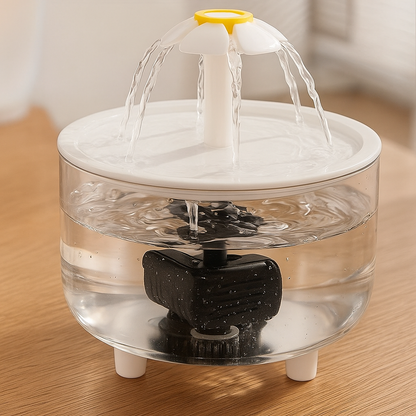 Fonte de Água Elétrica Silenciosa 1L para Cães e Gatos - Filtragem Eficiente